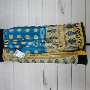 Darn Good Yarn Sari Silk Wrap Skirt Tea Goddess
